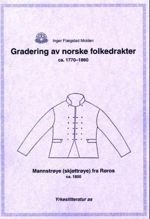 Gradering av norske folkedrakter ca. 1770-1860 - mannstrøye (skjøttrøye) fra Røros ca. 1850