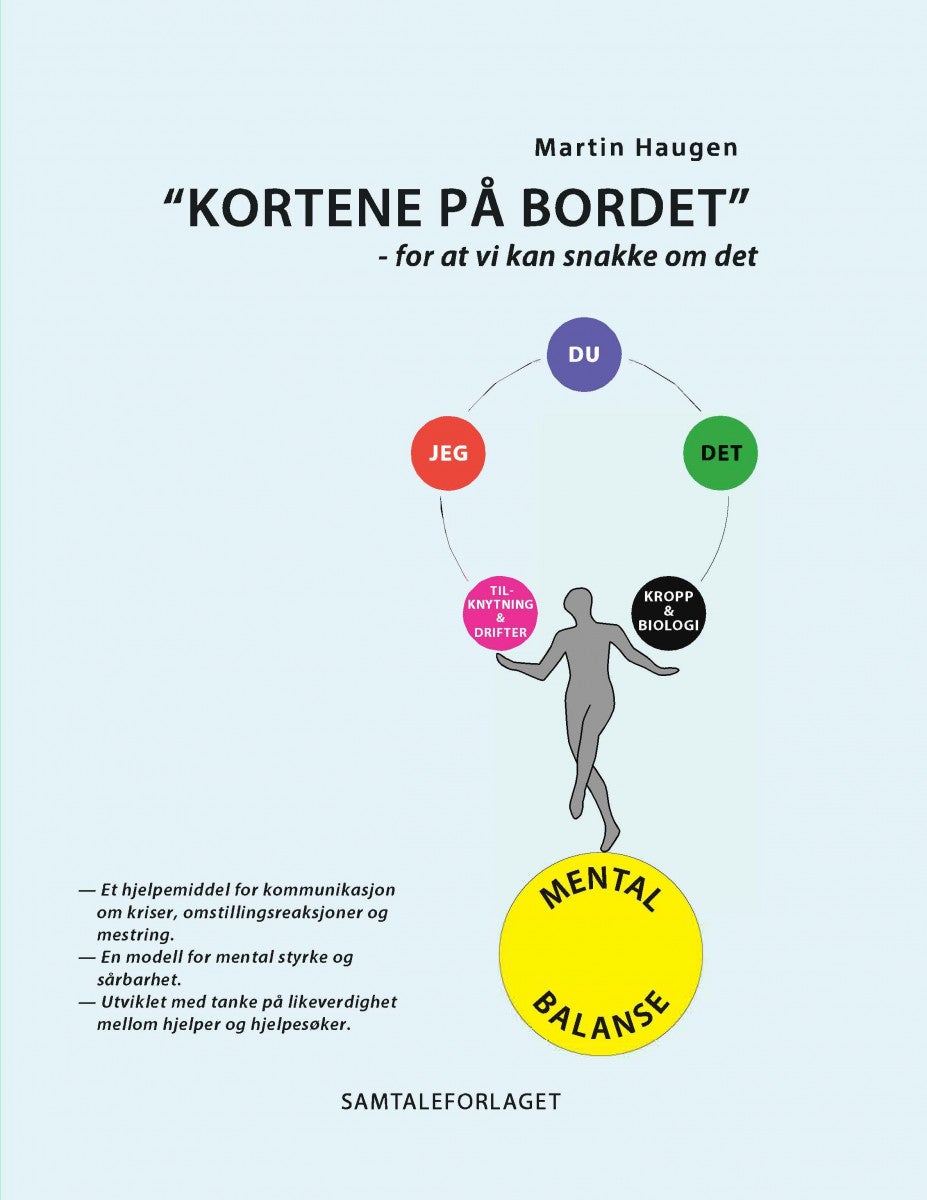 Kortene på bordet - for at vi kan snakke om det : skisser av sammenhenger i sinnet, til hjelp for gode samtaler