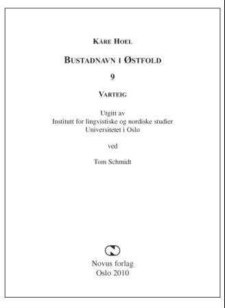 Bustadnavn i Østfold - 9 : Varteig