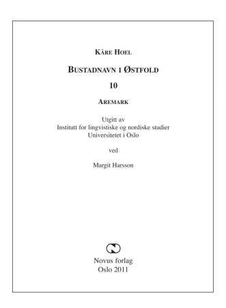 Bustadnavn i Østfold - 10 : Aremark