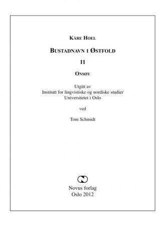 Bustadnavn i Østfold - 11 : Onsøy