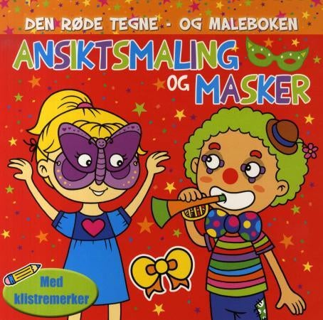 Den røde tegne- og maleboken - ansiktsmaling og masker