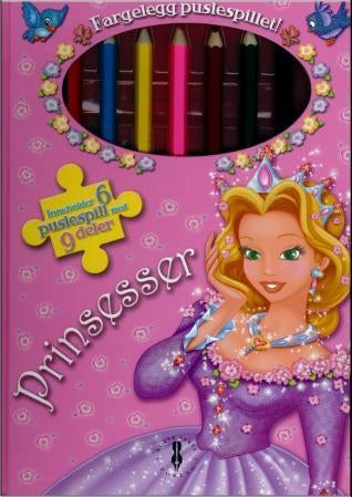 Prinsesser - fargelegg puslespillet!