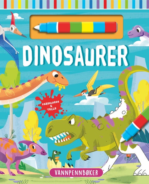 Dinosaurer - fargelegge & telle