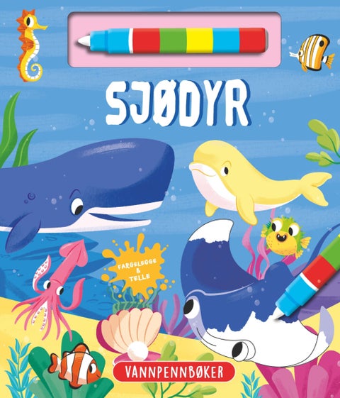 Sjødyr - fargelegge & telle