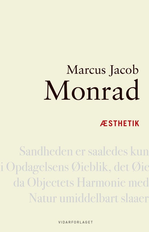 Æsthetik - det skjønne og dets forekomst i natur og kunst