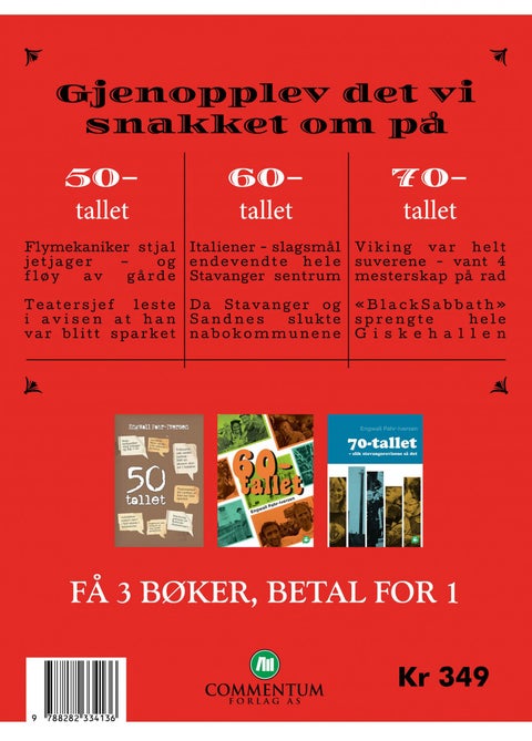 Bokpakke 50-, 60- og 70-tallet