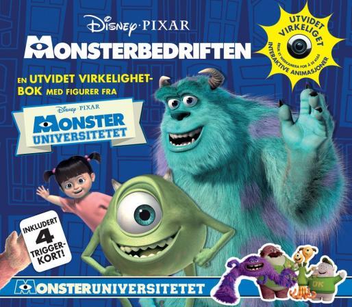 Monsterbedriften - en utvidet virkelighet-bok med figurene fra Monsteruniversitetet
