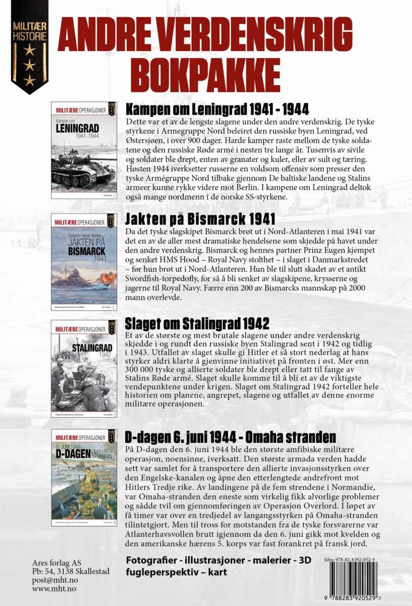 Militærhistorisk bokpakke andre verdenskrig