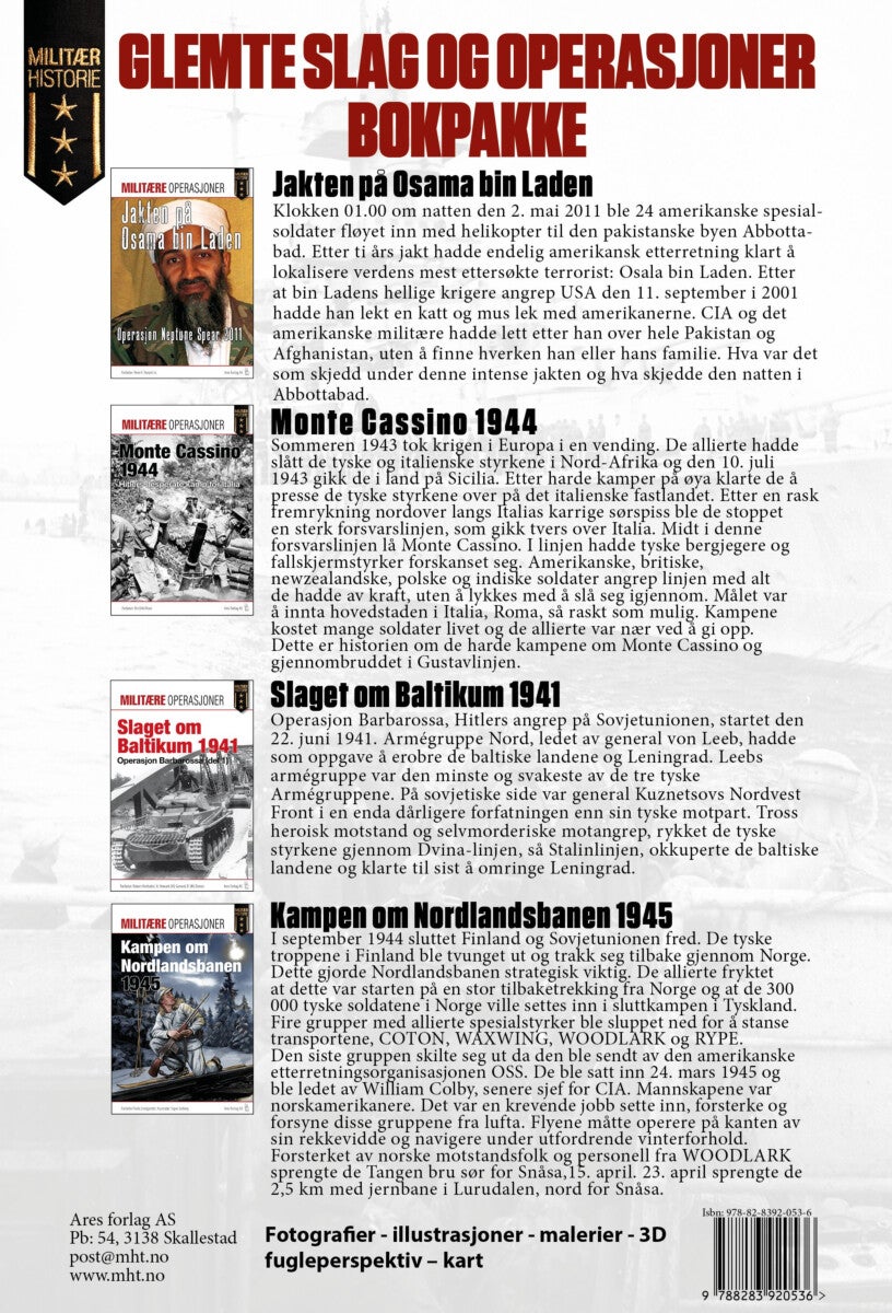 Glemte slag og operasjoner - bokpakke