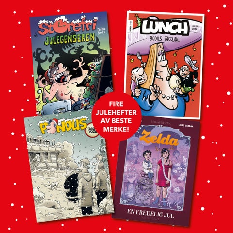 Julehefter 4-pack - Pondus, Zelda, Storefri, Lunch