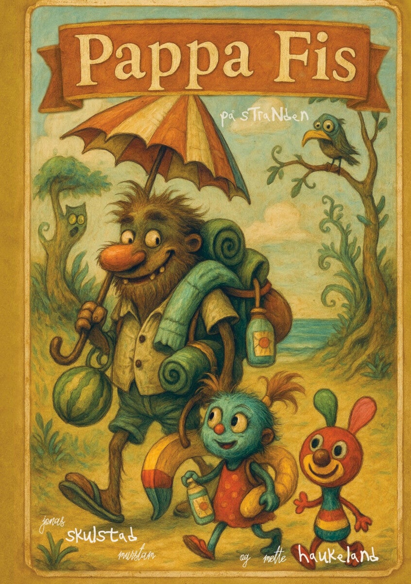 Pappa Fis - på stranden