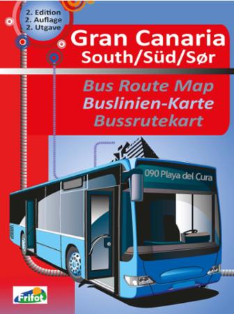 Gran Canaria south = Gran Canaria süd : Buslinien-Karte = Gran Canaria sør :  bussrutekart - bus route map