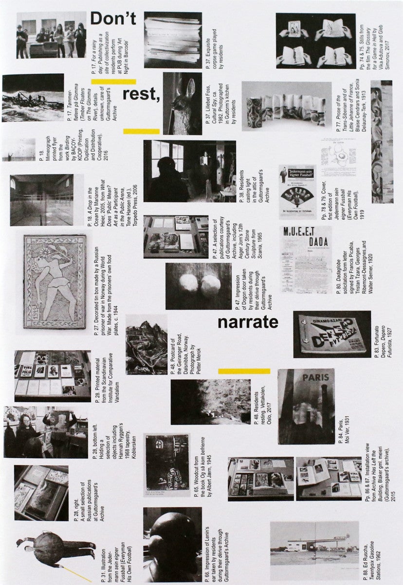 Don't rest, narrate - a book about art, publishing and collaboration