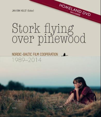 Stork flying over pinewood - Nordic-Baltic film cooperation 1989-2014