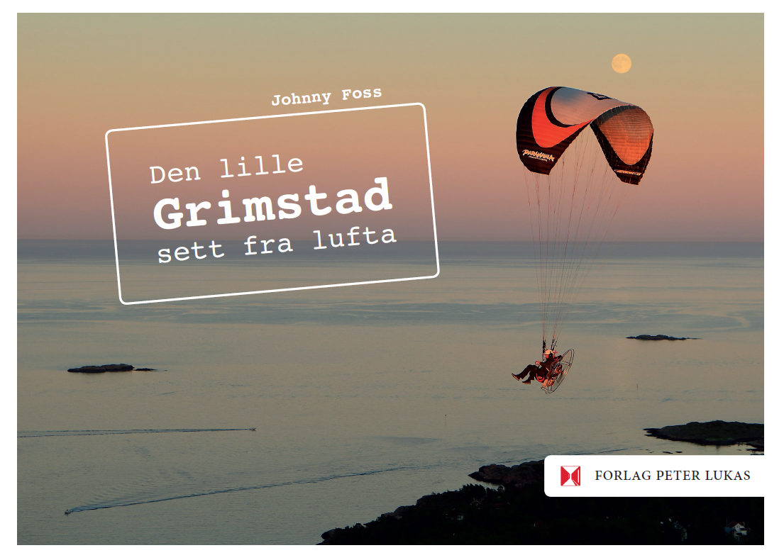 Den lille Grimstad sett fra luften