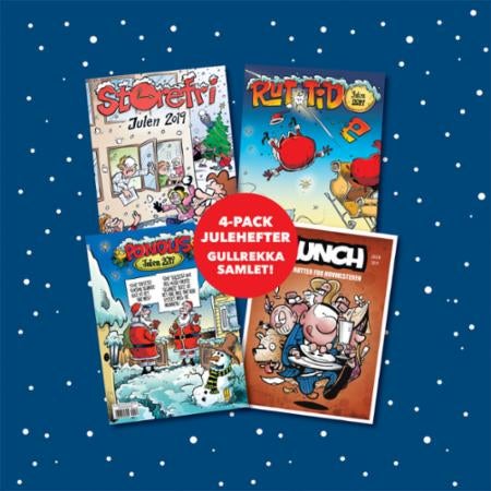 Julehefter 4-pack - Pondus, Lunch, Storefri, Rutetid