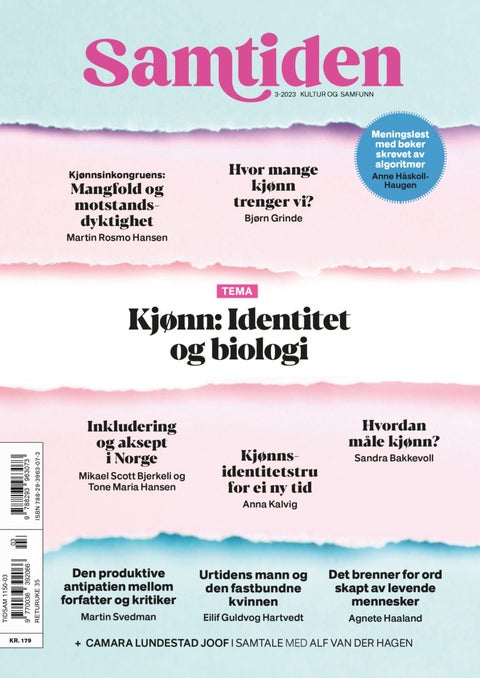Samtiden. Nr. 3 2023 - kultur og samfunn