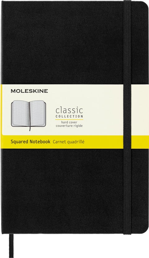Notatbok Moleskine L Hard Ruter Sort - --