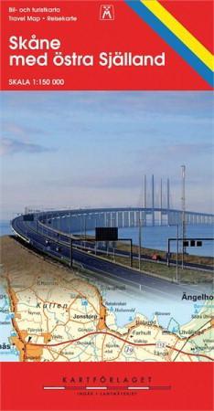 Skåne med östra Själland - bil- och turistkarta = travel map = Reisekarte