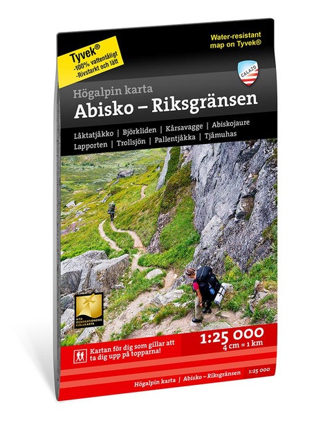Högalpin karta: Abisko, Björkliden - Riksgränsen