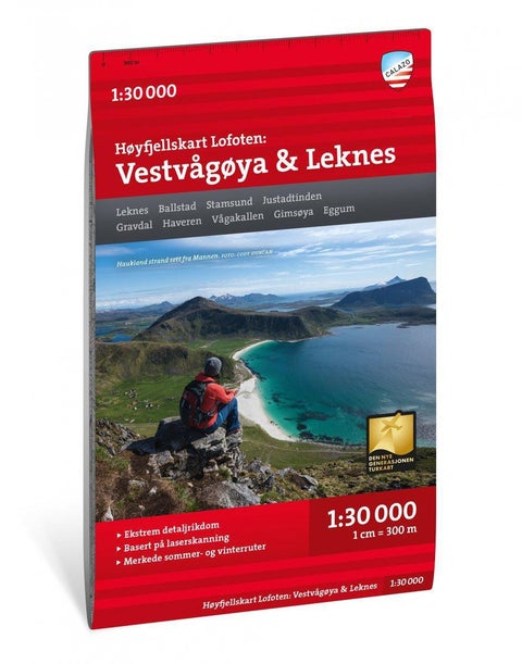 Høyfjellskart Lofoten: Vestvågøya & Leknes