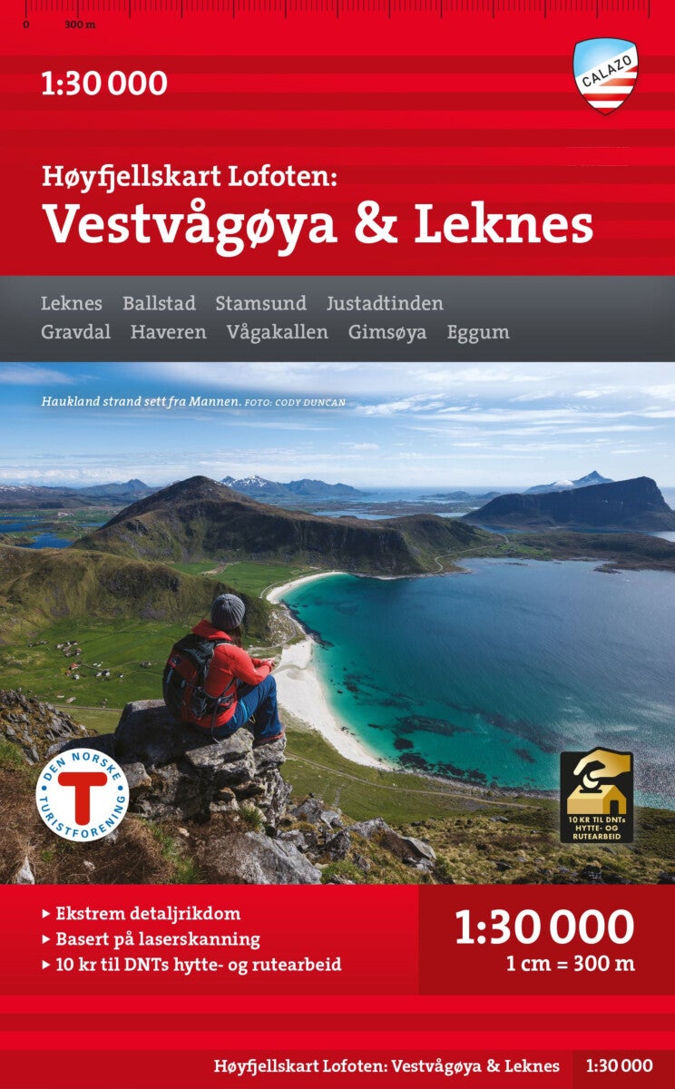Høyfjellskart Lofoten: Vestvågøya & Leknes