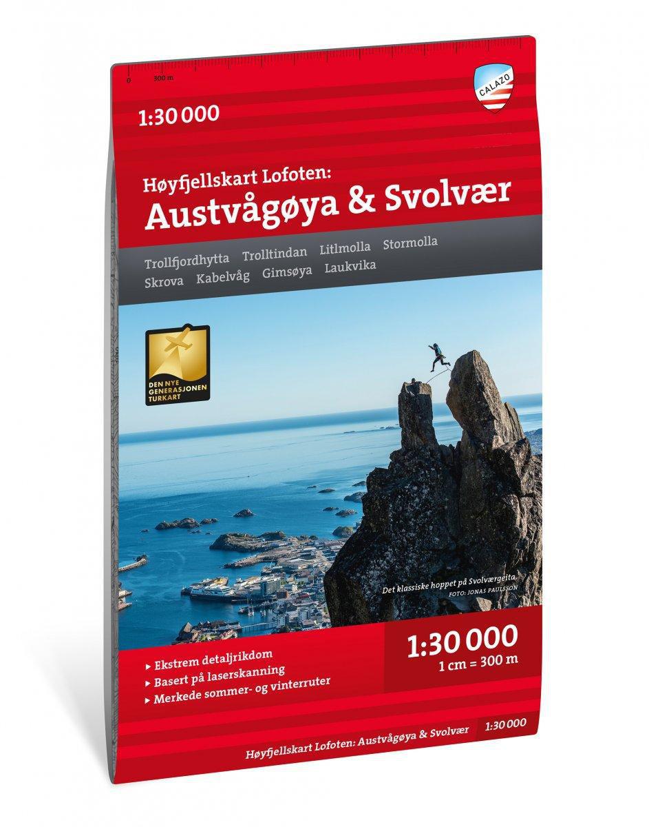 Høyfjellskart Lofoten: Austvågøya & Svolvær