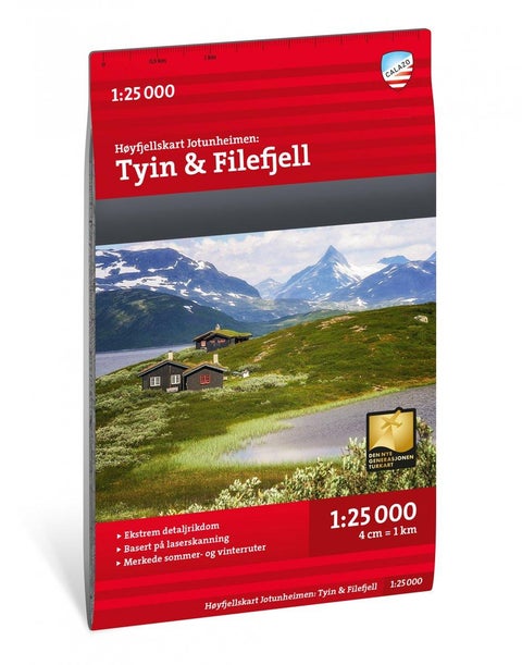Høyfjellskart Jotunheimen: Tyin & Filefjell