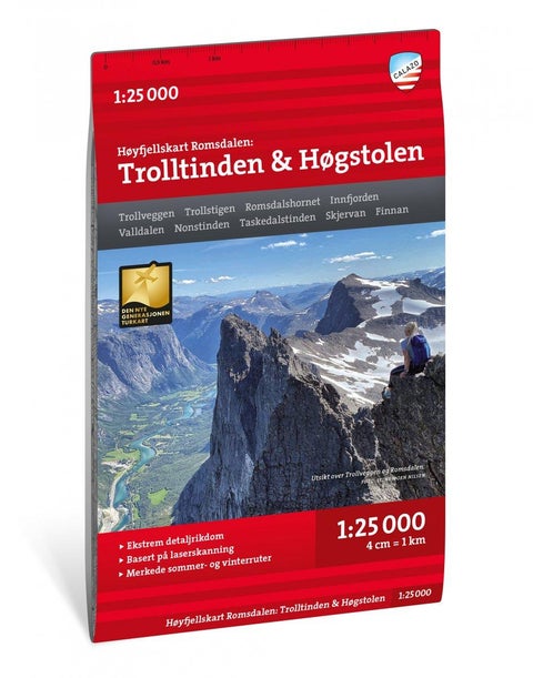 Høyfjellskart Romsdalen: Trolltindan & Høgstolen