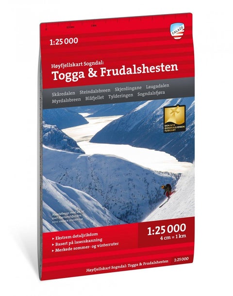 Høyfjellskart Sogndal: Togga og Frudalshesten