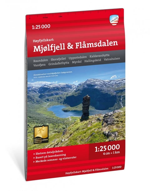Høyfjellskart Mjølfjell