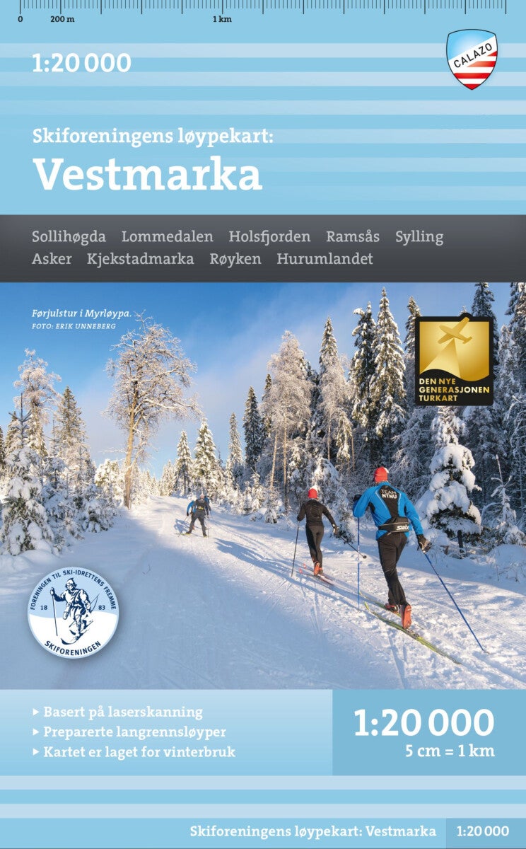 Løypekart Vestmarka