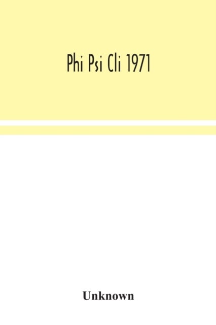 Phi Psi Cli 1971