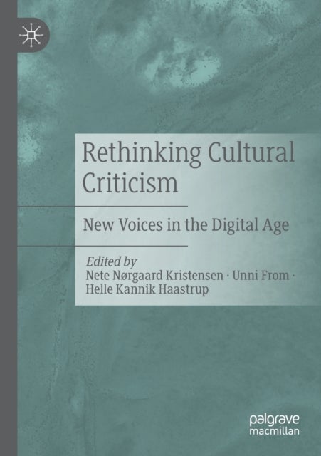Rethinking Cultural Criticism - New Voices in the Digital Age