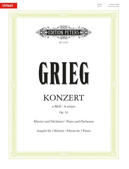 Bilde av Piano Concerto A Minor Op 16 Urtext Av Edvard Grieg