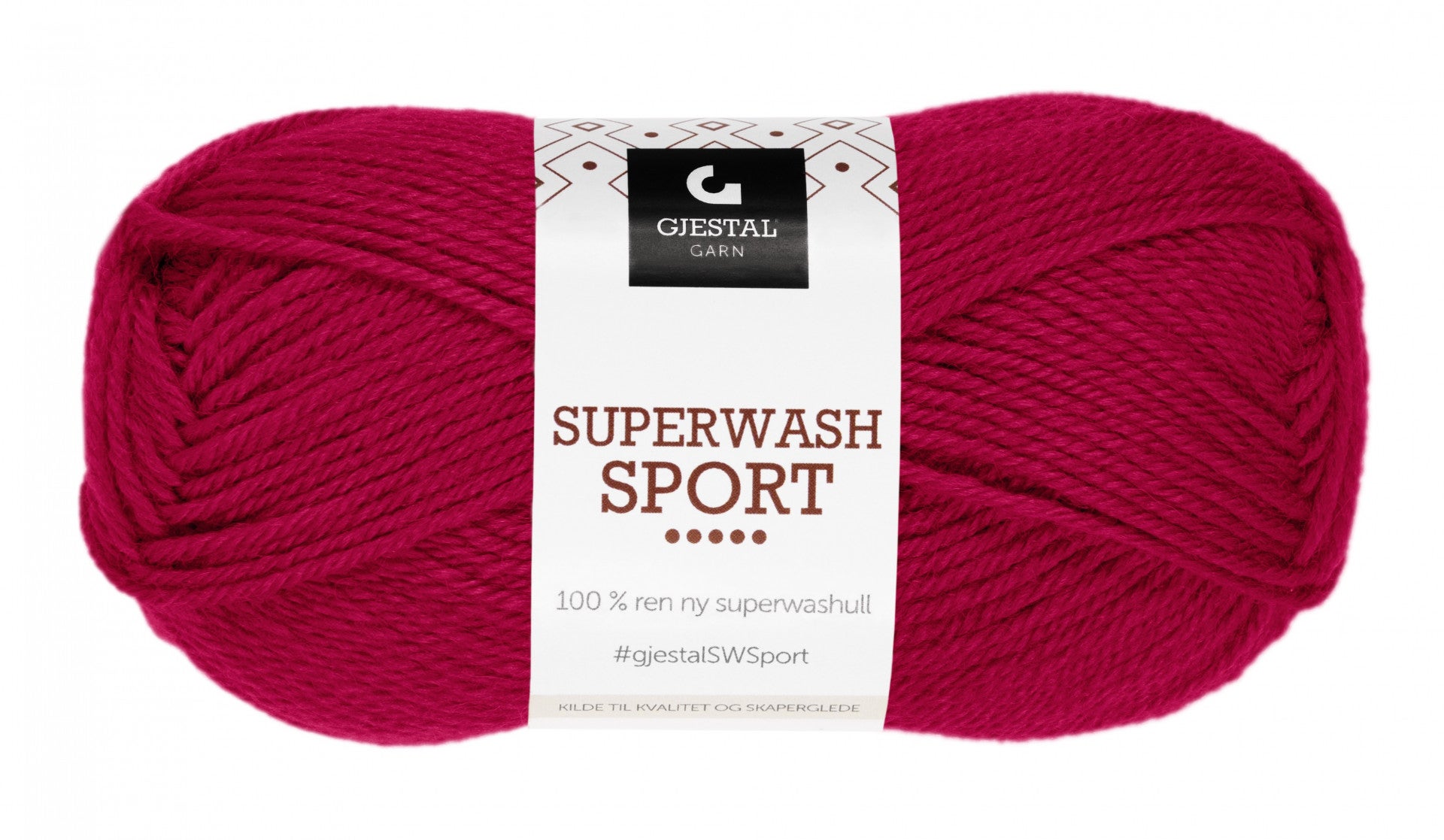 Garn Gjestal Superwash Sport 50g Mørk rød