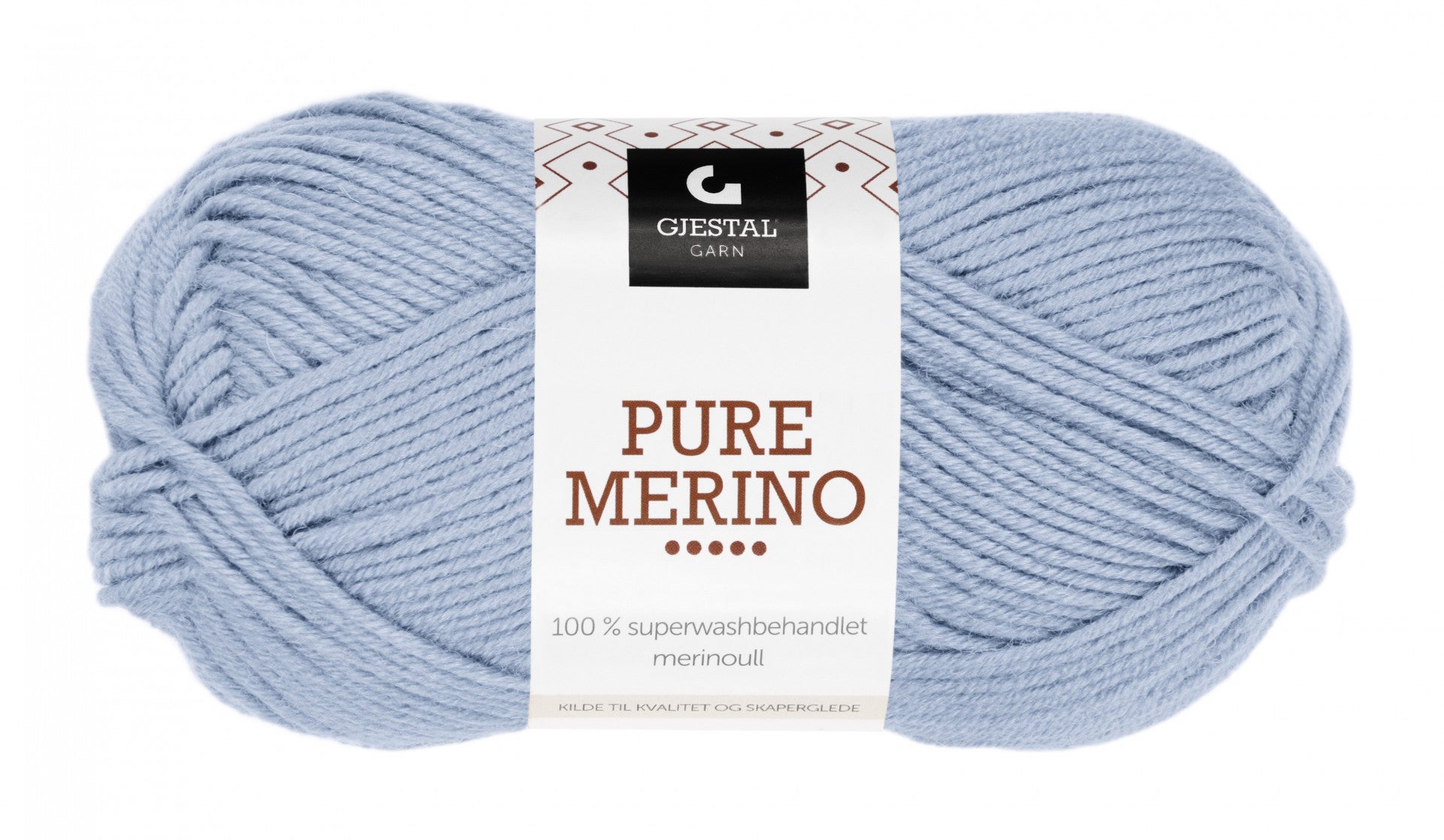 Garn Gjestal Pure Merino 50g Lys blå