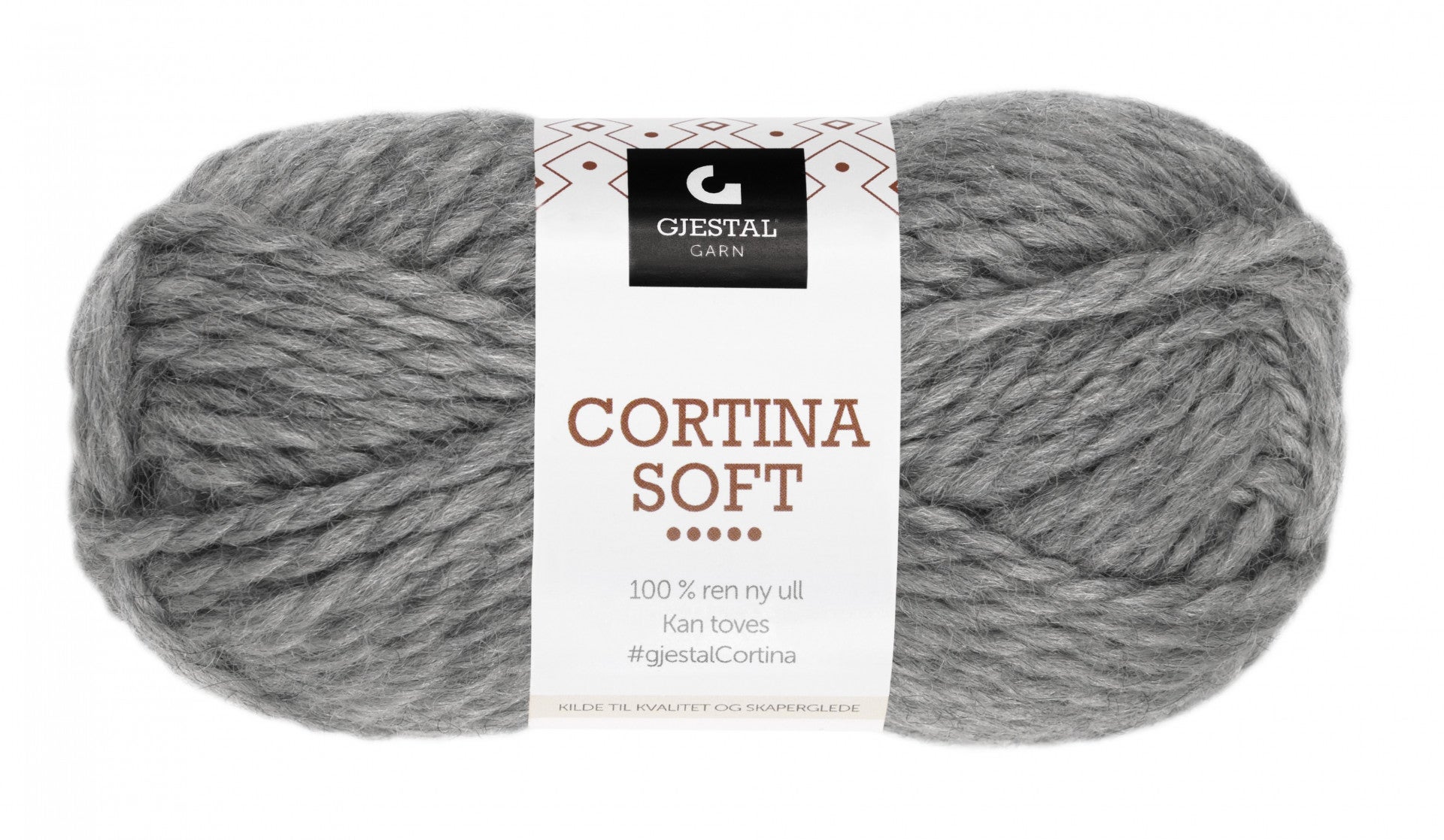 Garn Gjestal Cortina Soft 50g Grå melert