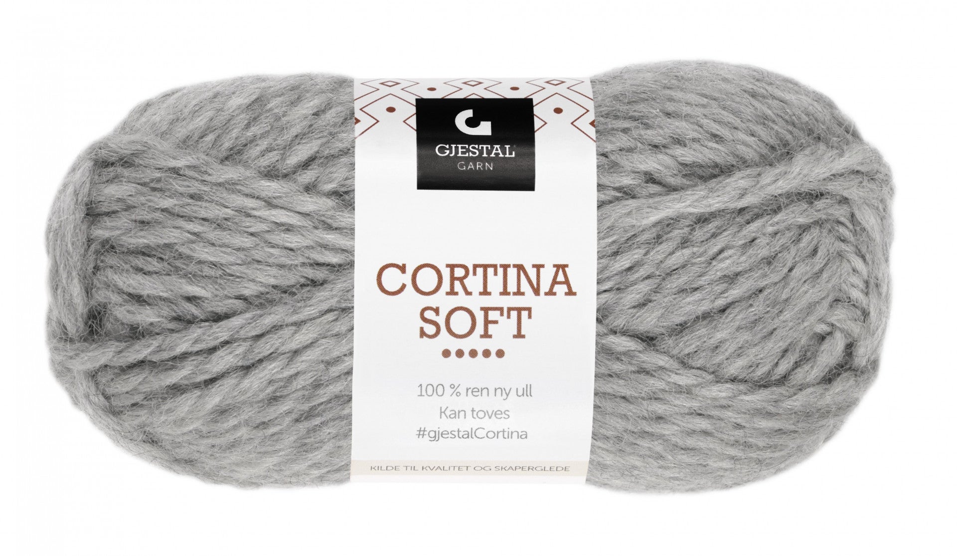 Garn Gjestal Cortina Soft 50g Lys grå melert