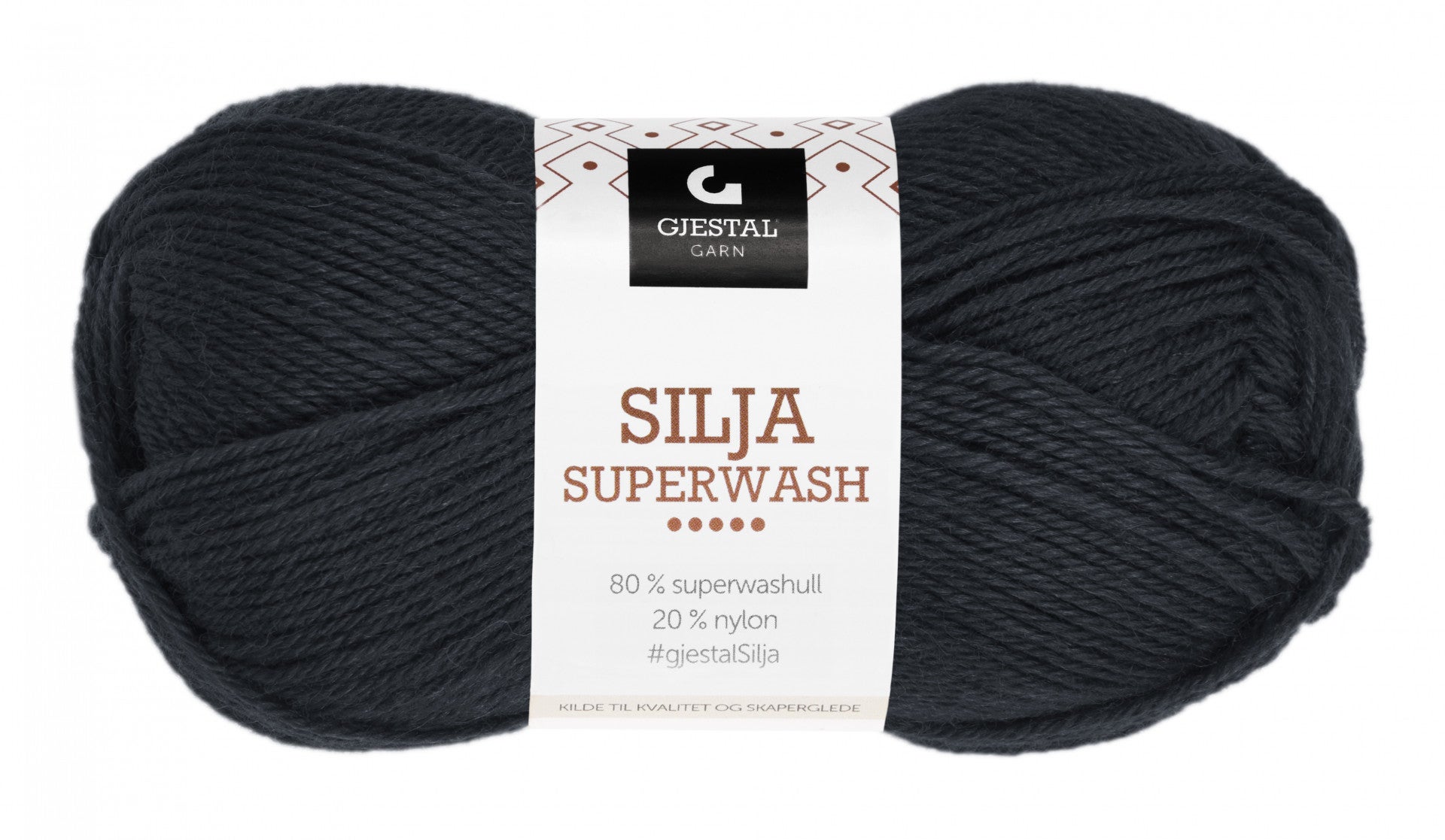 Garn Gjestal Silja Superwash 50g Svart