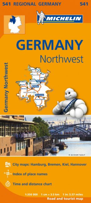 Germany northwest = Allemagne : nord-ouest : carte routière et touristique