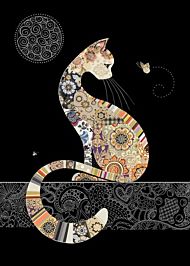 Doble kort 167x118 Jewels Decorative Cat