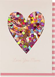 Kort Hearts Confetti Mothers Day