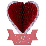 Kort Valentine Honeycomb Heart