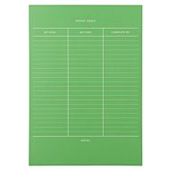 Huskeliste Green A5 Weekly Goals Desk Pad