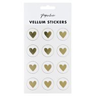 Stickers Gold Hearts 12stk