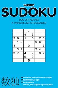 Variert sudoku. Bok 1.300 oppgaver, 4 vanskelighetsgrader