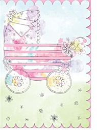 Kort Baby rosa vogn