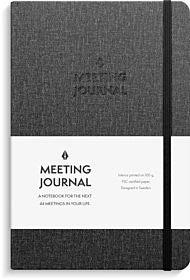Avtalebok udatert Burde Meeting Journal sort